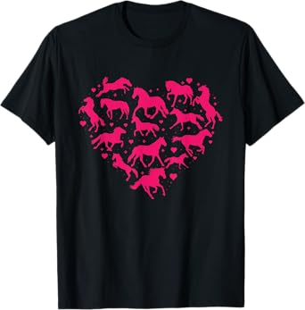 Valentines Horses - Valentines Day Horse Animal Equestrian T-Shirt