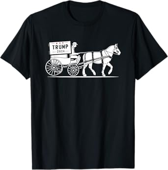 Amish Horse and Buggy Trump Supporter Election T-Shirt