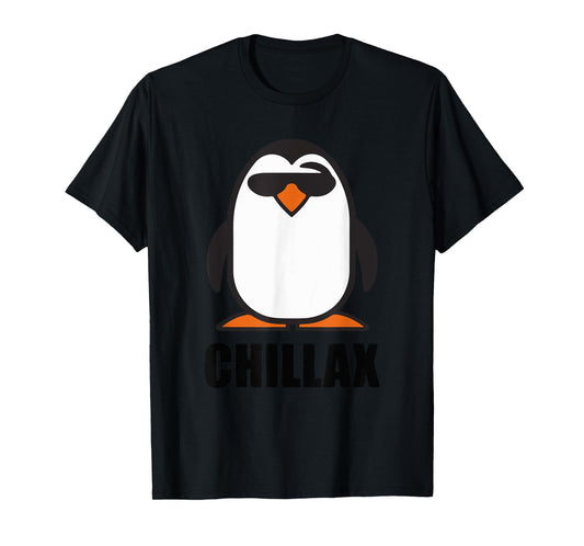 Funny Christmas Winter Penguin shirts, puns, Chillax Shirt T-Shirt