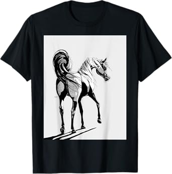 Arabian Horse Graphic Tee for Men Women Teen Kid Horse Lover T-Shirt
