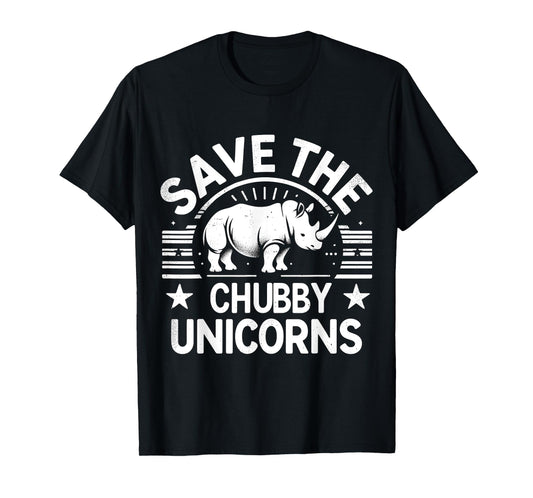 Rhino Save the Cubby Unicorns Rhinoceros T-Shirt