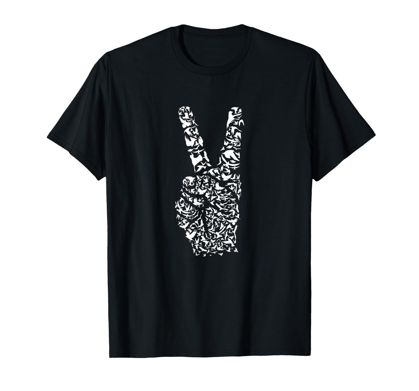 WHITE DOVES PEACE SIGN HIPPIE 60s 70s RETRO DESIGN VINTAGE T-Shirt