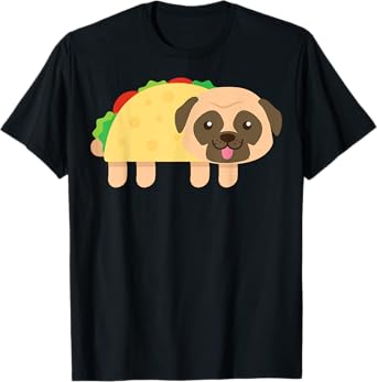 Cute Pug Taco Shirt Cinco De Mayo Dog Owner Food Lover T-Shirt