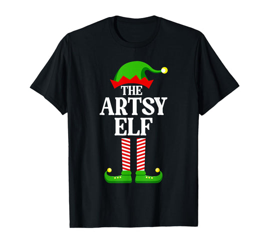 Artsy Elf Family Matching Group Funny Christmas T-Shirt