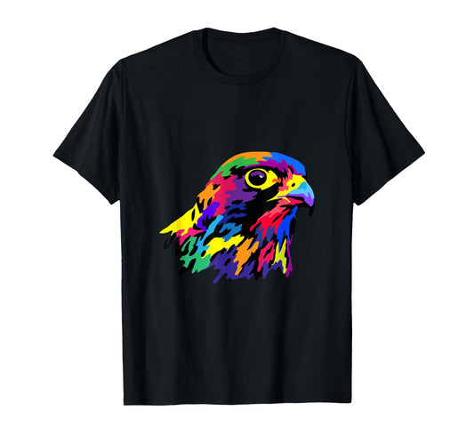 Pop Art Peregrine Falcon Hawk Falconry Bird Lover Birder T-Shirt