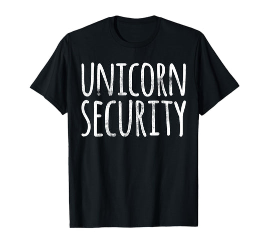 HALLOWEEN COSTUME FUNNY UNICORN SECURITY JOKE GIFTS DAD MENS T-Shirt
