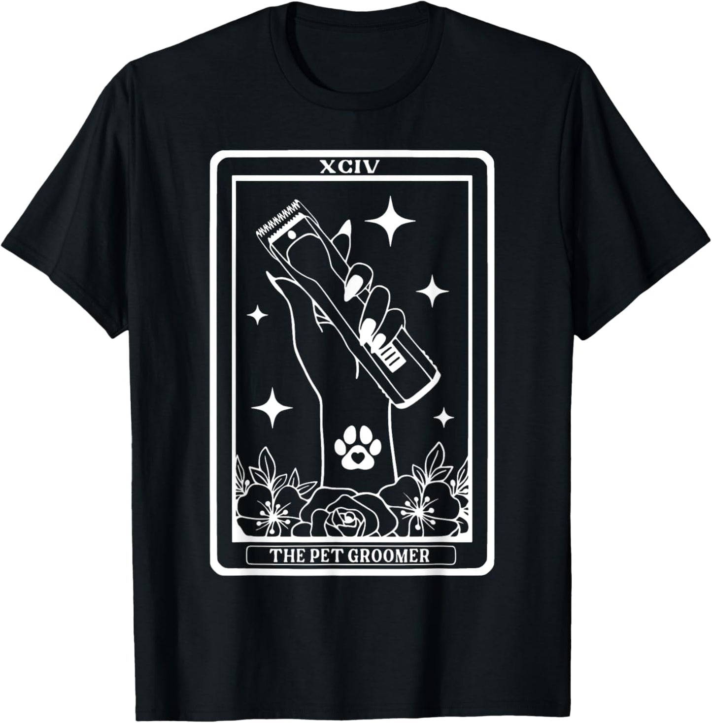 Pet Groomer Tarot Card Grooming Dog Groomer Women Girl T-Shirt