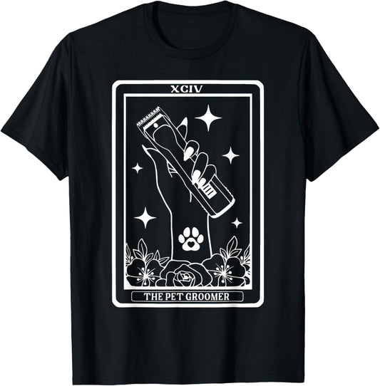 Pet Groomer Tarot Card Grooming Dog Groomer Women Girl T-Shirt