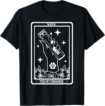 Pet Groomer Tarot Card Grooming Dog Groomer Women Girl T-Shirt