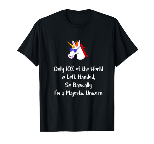 Only 10% of the World is Left-Handed Shirt, Southpaw Unicorn T-Shirt