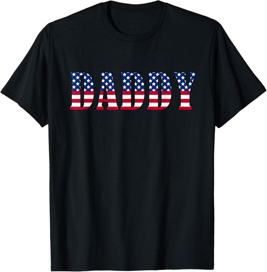 Dad 4th of July American Flag Daddy Dad USA T-Shirt