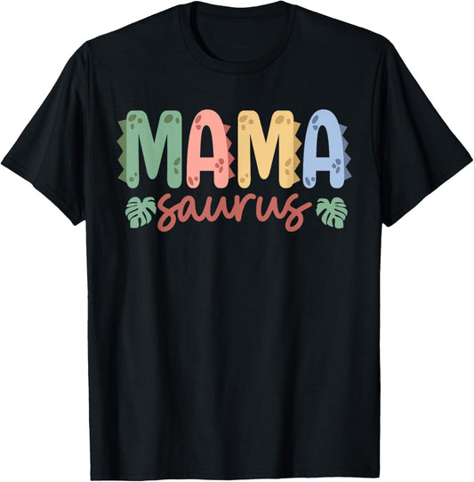Mama Saurus Dad Dinosaur Birthday Family Matching T-Shirt
