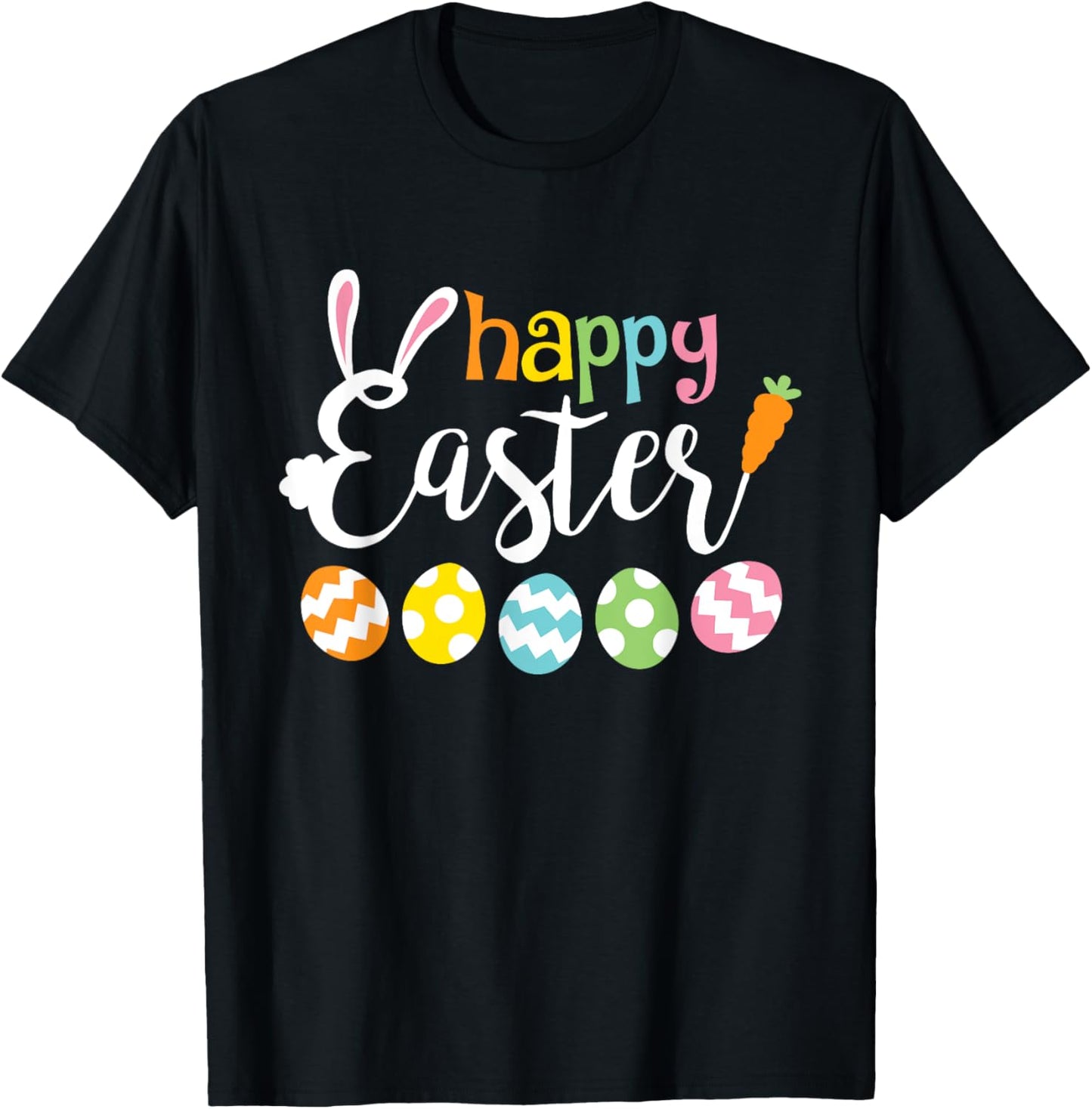 Happy Easter Bunny Rabbit Face Funny Easter Day Women Girls T-Shirt