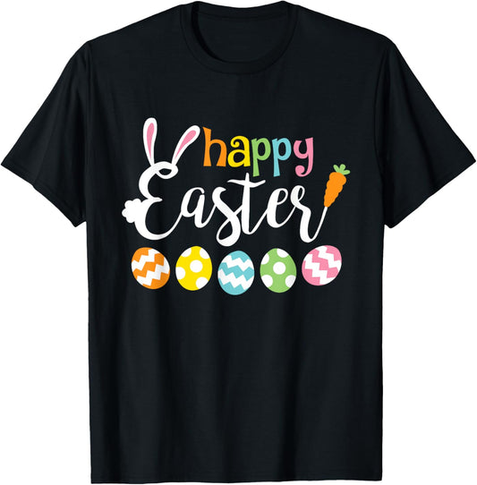 Happy Easter Bunny Rabbit Face Funny Easter Day Women Girls T-Shirt