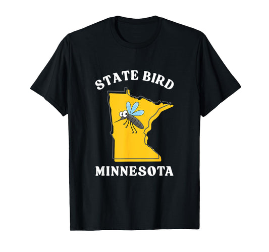 Funny Retro Minnesota Mosquito State Bird Great Lakes Humor T-Shirt