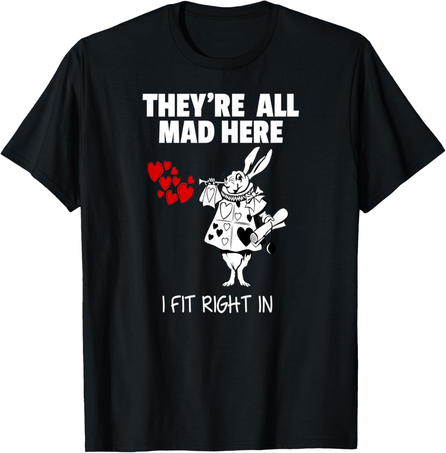 ALICE IN WONDERLAND T-SHIRT WHITE RABBIT SHIRT T-Shirt