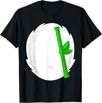 Panda Halloween Costume Tee Cute Belly Hairy Men Women Kids T-Shirt