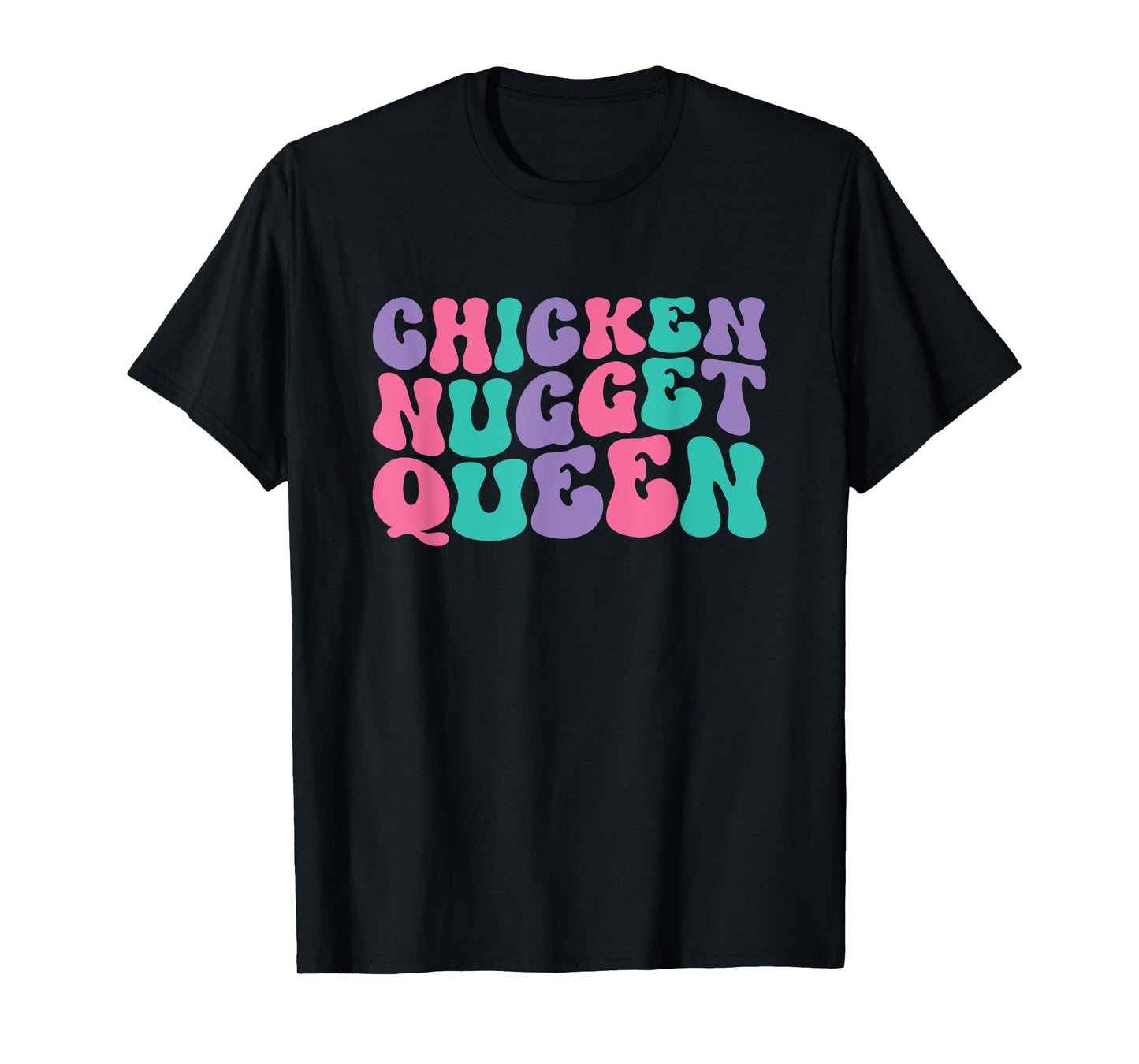 Chicken Nugget Queen Womens Chicken Nuggets Retro Vintage T-Shirt