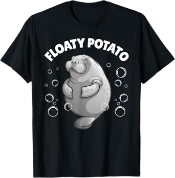 Cute Manatee Design For Men Women Kids Sea Cow Manatee Lover T-Shirt
