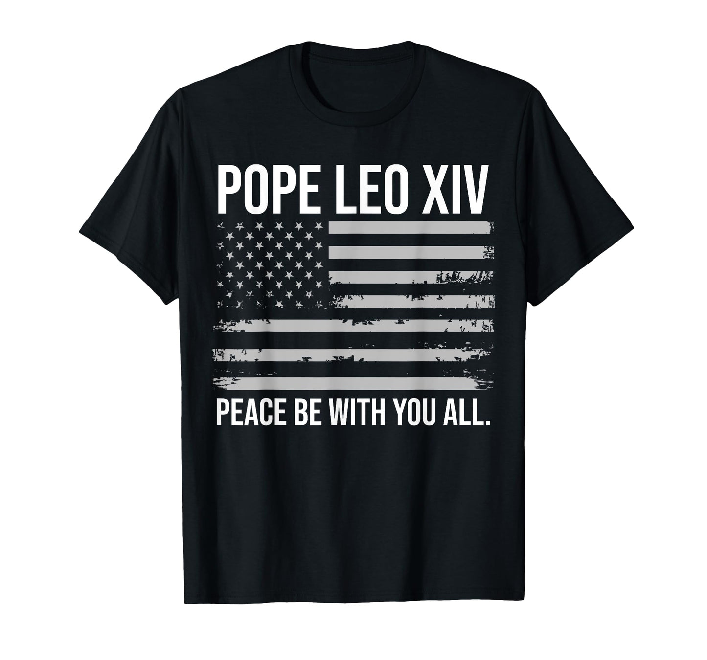 Pope Leo XIV 14th First american pope usa flag vintage T-Shirt