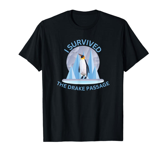 Antarctica I Survived The Drake Passage Penguin Iceberg T-Shirt