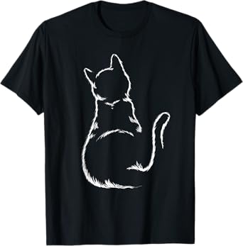 Cats Silhouette Kitten Heart Love Girl Boys Children T-Shirt