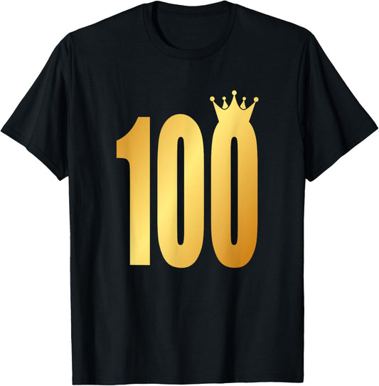 100th Birthday Shirt King Queen Crown T-Shirt T-Shirt