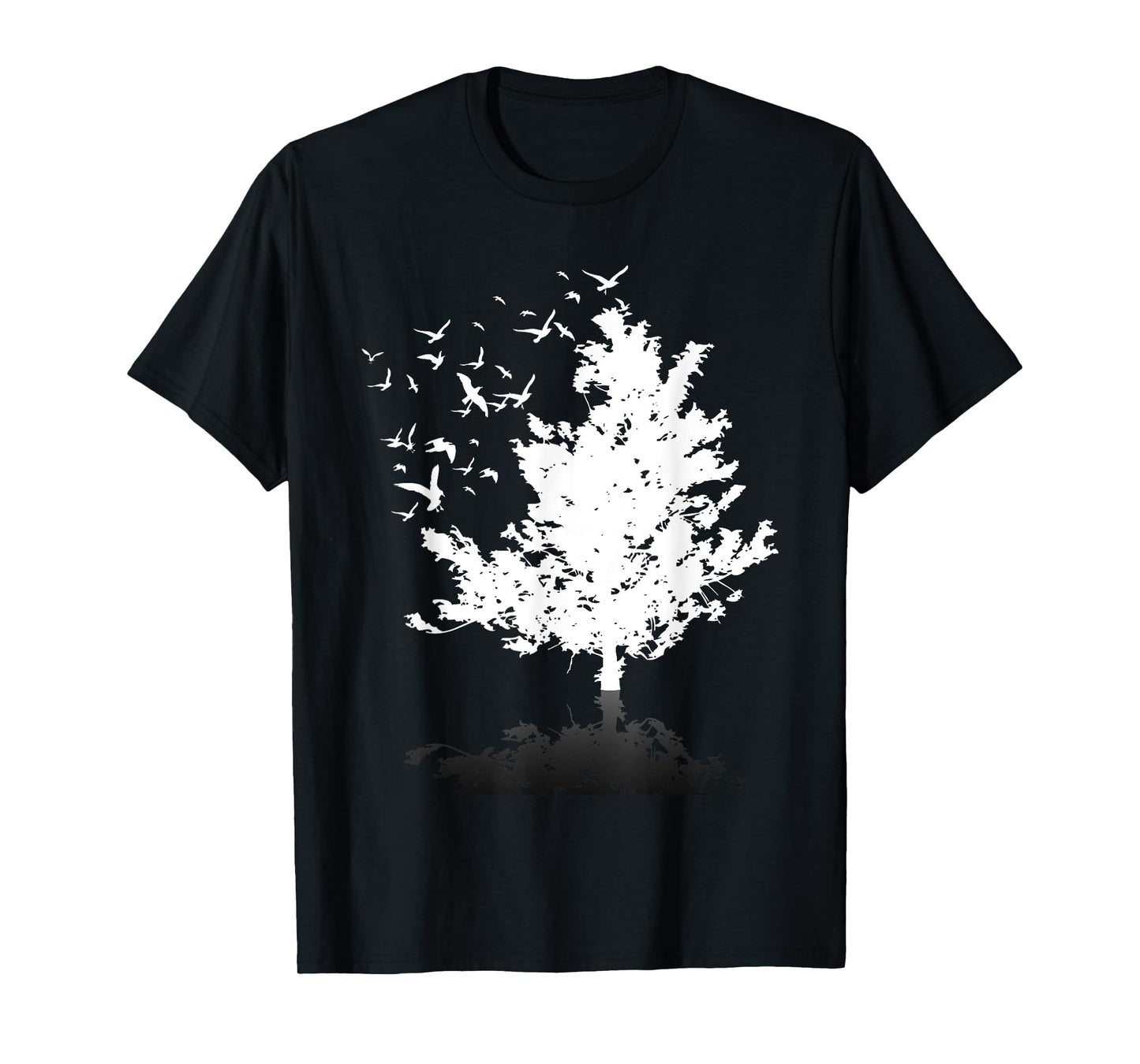 Outdoors Wildlife Flock Of Birds Forest Trees Nature T-Shirt