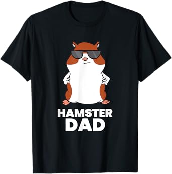 Hamster Dad Funny Hamster With Sunglasses T-Shirt