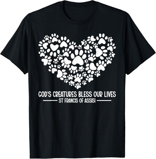 St Francis of Assisi Patron Saint of Animals Dog Owner T-Shirt