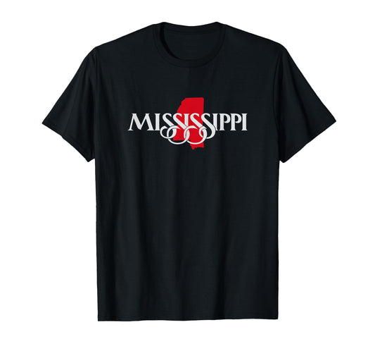J. Walker Mississippi Highway Welcome Sign T-Shirt, Small, Blue