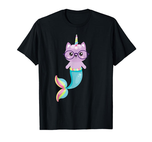 Caticorn Mermaid Unicorn Cat T-Shirt