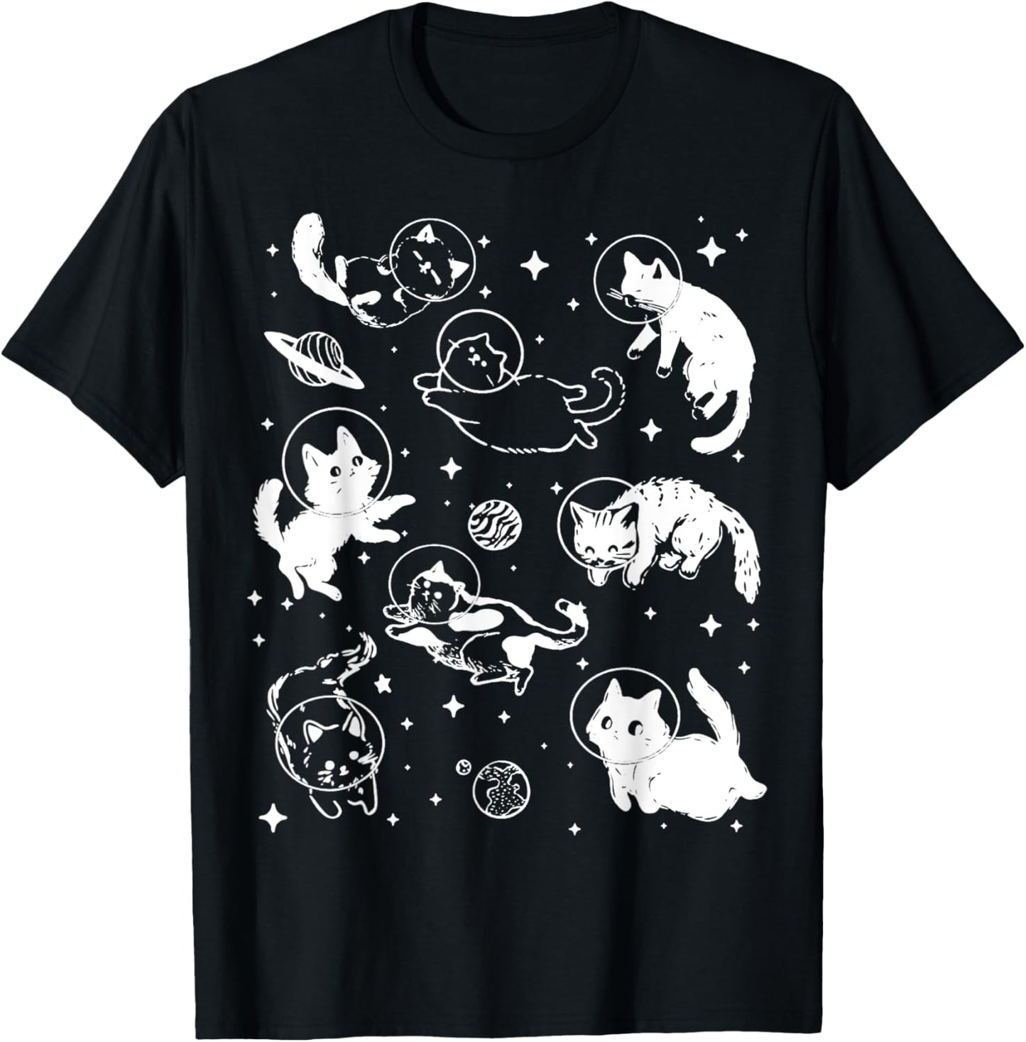 Cats In Space Retro T-Shirt