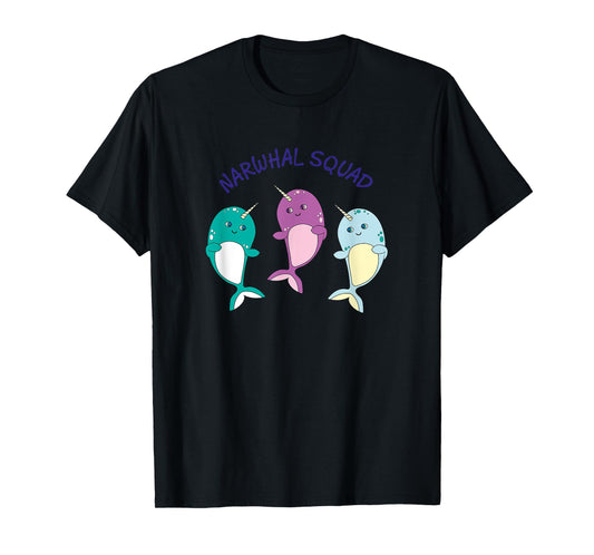 Cool Narwhal Squad - Funny Birthday Gift For Kids T-Shirt