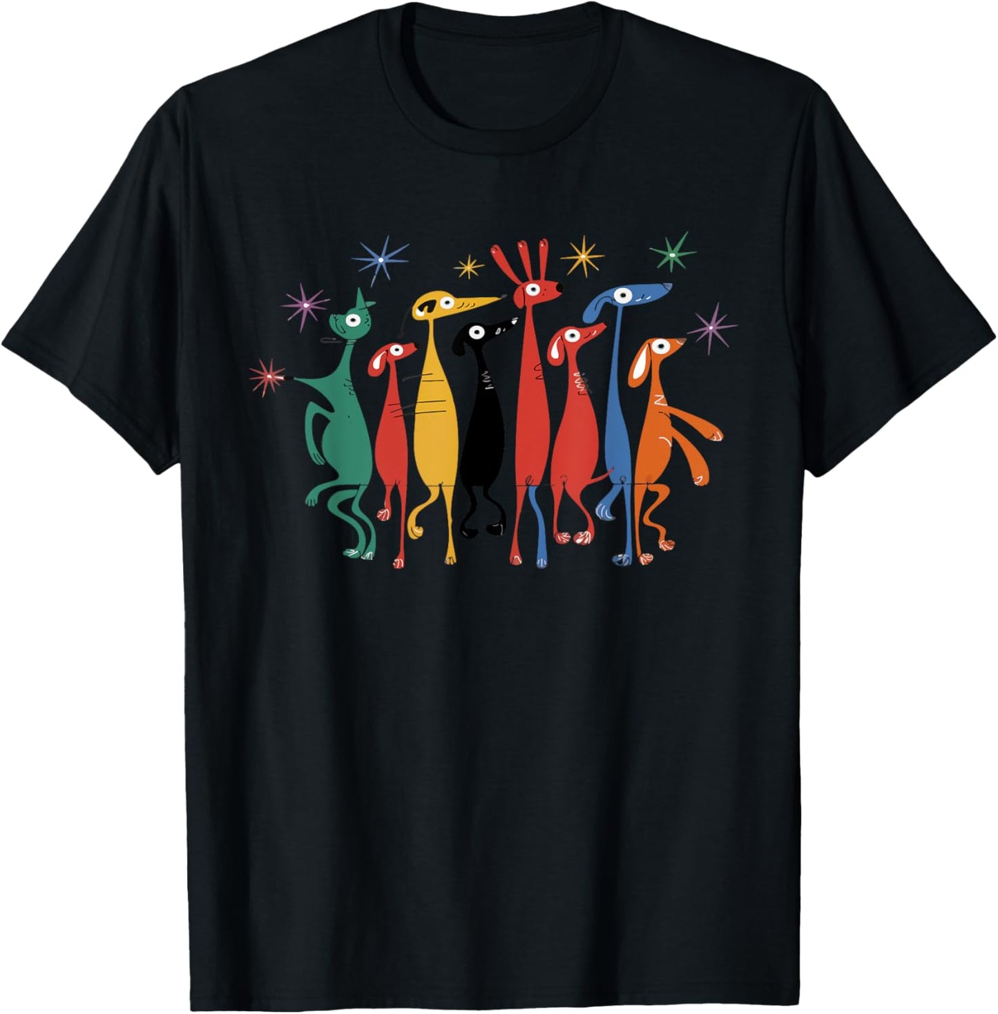 dogs retro Mid-Century Modern Look dog 50s 60s Style T-Shirt
