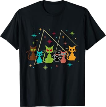 Triangle Classic Art Kitten Lover Vintage Artwork Cute Cat Men Women Kids T-Shirt