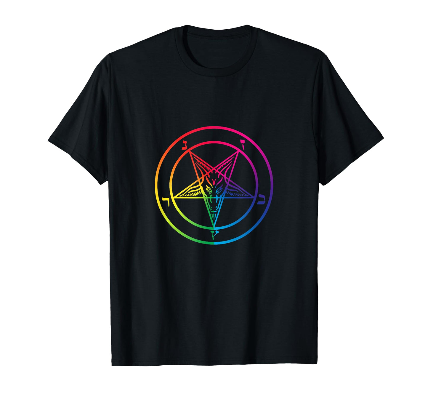 Rainbow Pentagram From The Satanic Flag Graphic T-Shirt