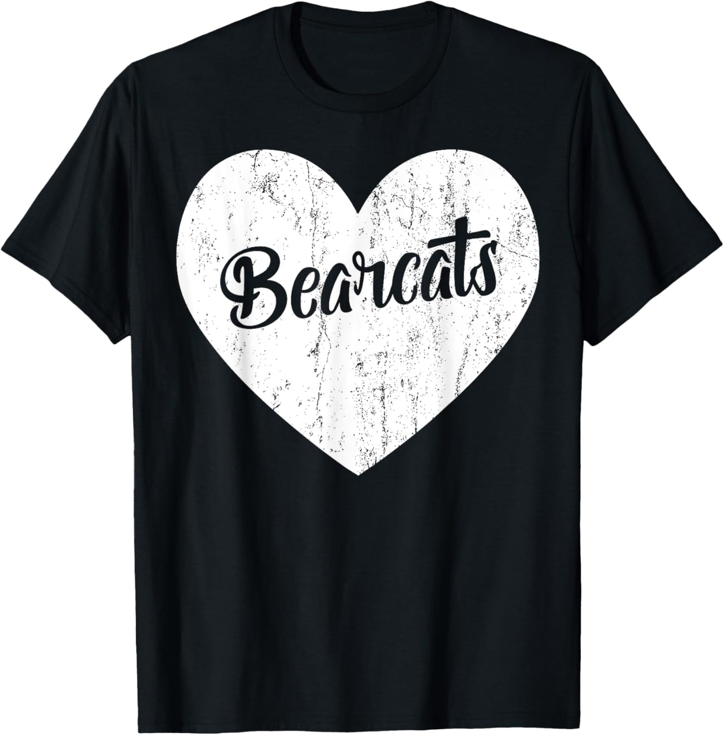Bearcats School Sports Fan Team Spirit Mascot Heart Gift T-Shirt