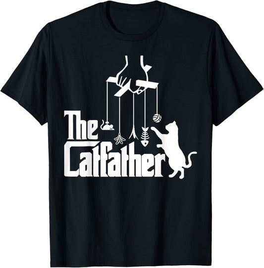 Funny Cat Dad Life The Catfather Fathers Day Mens Vintage T-Shirt