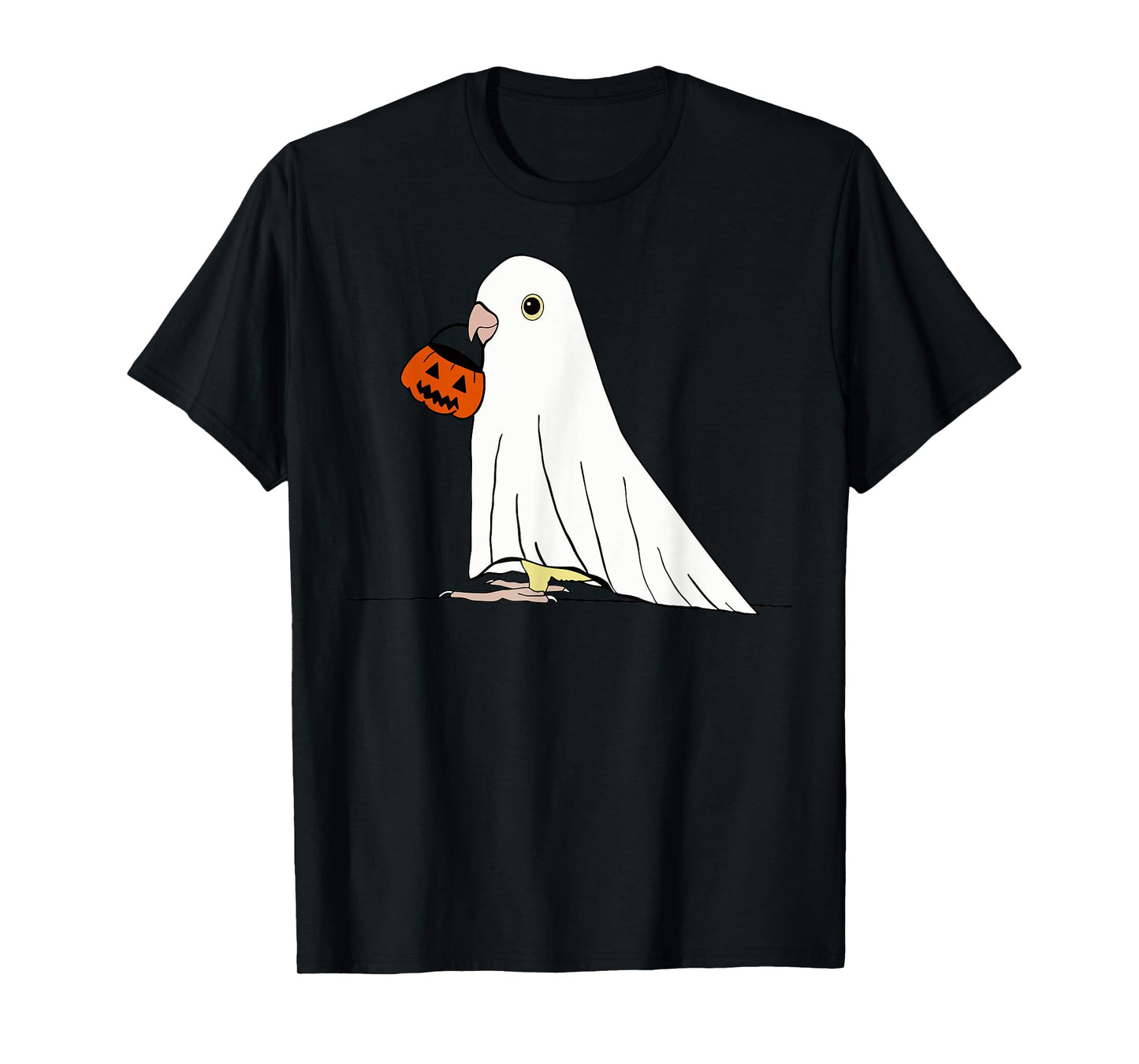 Parrot Ghost Pumpkin Funny Birds Lover Halloween Costume T-Shirt