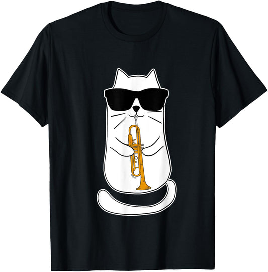 Trumpet Cat Funny Trumpet Player T-Shirt