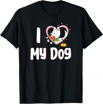 Disney Bolt I Love My Dog Centered Filled Portrait T-Shirt