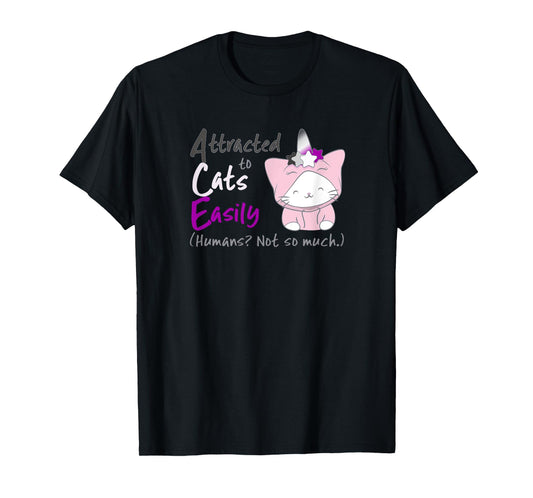 Ace Pride Unicorn Cat Kawaii Anime T Shirt for Asexual Women T-Shirt
