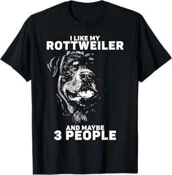 Rottweiler Rottie I Like Love Dog T-Shirt