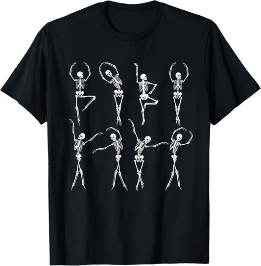 Dancing skeleton Dance Scary Halloween Men Women Boys Girl T-Shirt