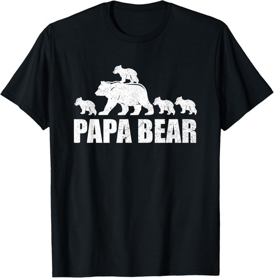 daddy bear four cubs tshirt, bear daddy shirts for men T-Shirt