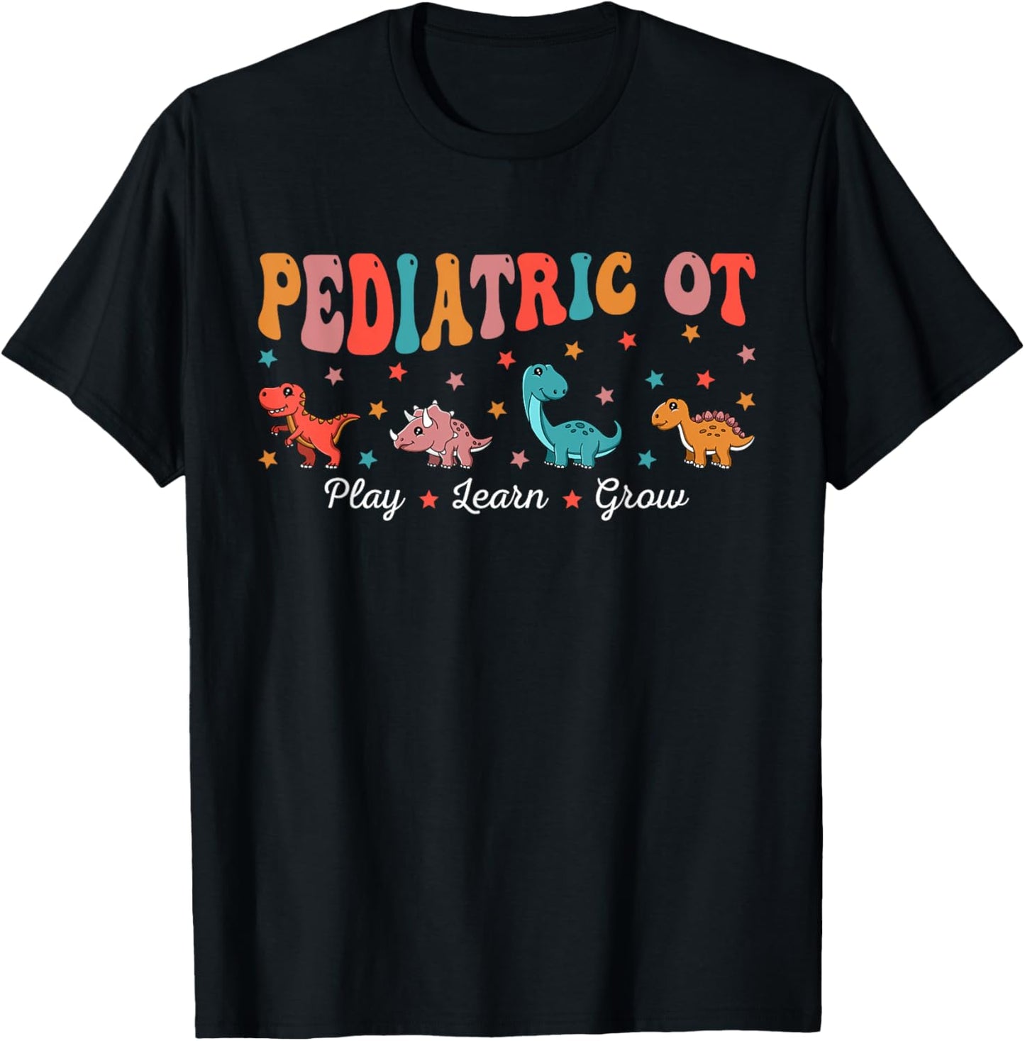 Retro Pediatric Occupational Therapy OT OTA Cute Dinosaur T-Shirt