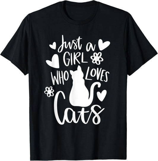 A Girl Who Loves Cats, cats lover T-Shirt