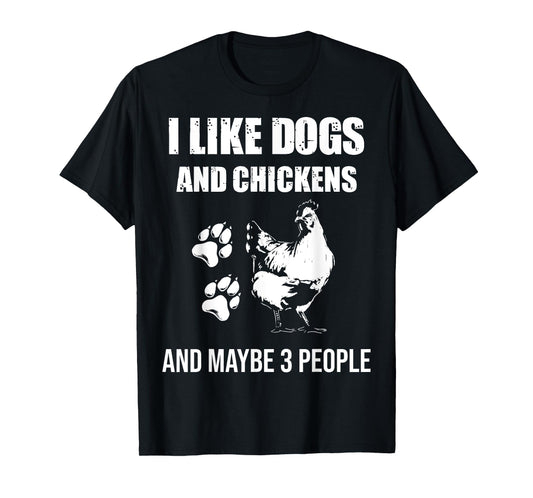 I Like Dogs And Chickens Maybe 3 People Vintage T-Shirt