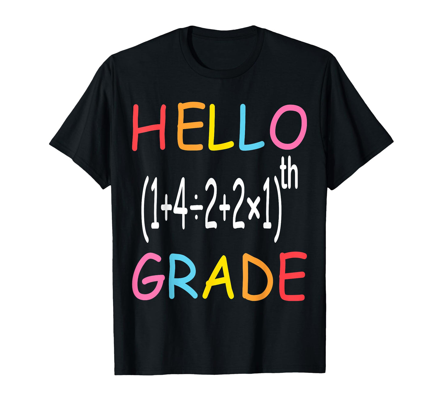 Back to School Hello Fifth Grade Equation Math Teacher Funny Men Women Girls Kids T-Shirt
